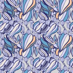 Bell flowers Seamless Vector background