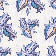 Bell flowers Seamless Vector background N2