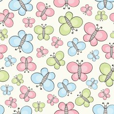 seamless vector pattern with butterfly
