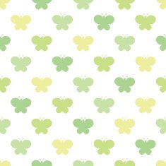 seamless vector pattern with butterfly on white background N2