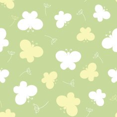 seamless vector pattern with butterfly on white background N3