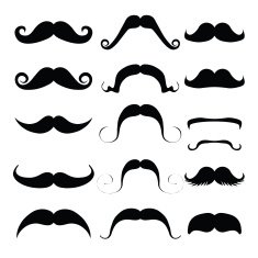 Set of mustache vector on white background set 1 N2