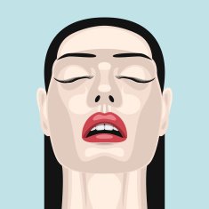 Beauty brunette Woman with open Mouth N2