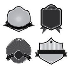Set of badges ribbons and labels set 3