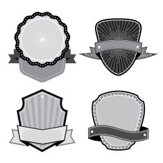 Set of badges ribbons and labels set 8 N2