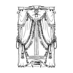 Hand made vecor sketch of cozy interior elements N24