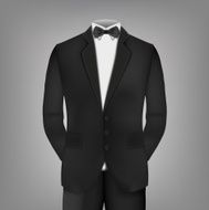 Male clothing suit Vector Illustration contains transparencies