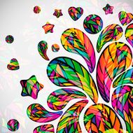 Abstract background with colorful mosaic design elements N3