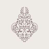 Ornamental floral element for design