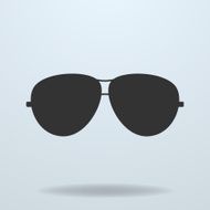 Police or cop sunglasses glasses Vector black icon