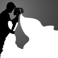 Bride And Groom Silhouette Wedding