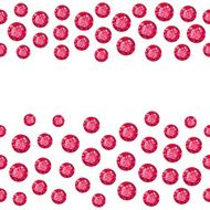 Seamless scattered borders of gems rhinestones N3
