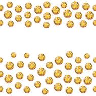 Seamless scattered borders of gems rhinestones N5