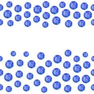 Seamless scattered borders of gems rhinestones N6