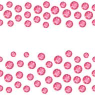 Seamless scattered borders of gems rhinestones N7