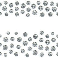 Seamless scattered borders of gems rhinestones N9