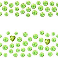 Seamless scattered borders of gems rhinestones N10