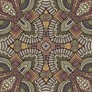 Abstract vector decorative ethnic hand drawn color vintage pattern N6