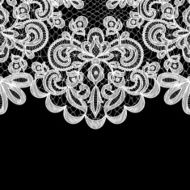 lace border on black background