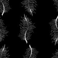 Seamless pattern with abstract feathers N2