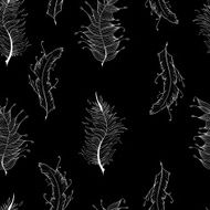 Seamless pattern with abstract feathers N5