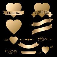Valentine&#039;s day icons collection items vector illustration