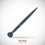 paint brush icon in the style flat design isolated