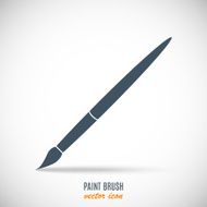 paint brush icon in the style flat design isolated N2