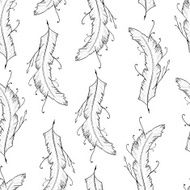 Seamless pattern with abstract feathers N10