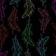 Seamless pattern with abstract feathers N12