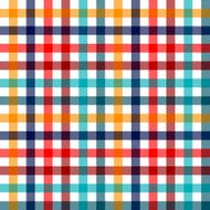 Colorful checkered gingham plaid fabric seamless pattern vector print