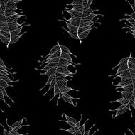 Seamless pattern with abstract feathers N14