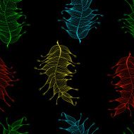 Seamless pattern with abstract feathers N15