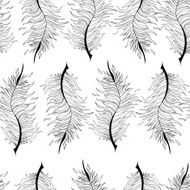 Seamless pattern with abstract feathers N16