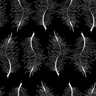 Seamless pattern with abstract feathers N17