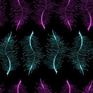 Seamless pattern with abstract feathers N18