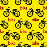 Seamless bicycle pattern Kids bike Vector illustration
