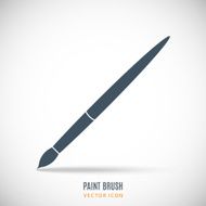 paint brush icon in the style flat design isolated N3