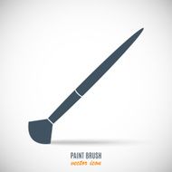 paint brush icon in the style flat design isolated N4
