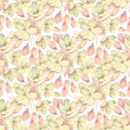 Seamless pattern with delicate flowers Watercolor background 5 Vector