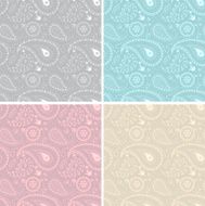 Lace white seamless pattern Vector illustration