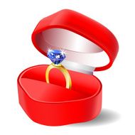 Diamond Engagement Ring in Box Vector Icon N2