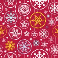 Christmas snowflakes seamless pattern