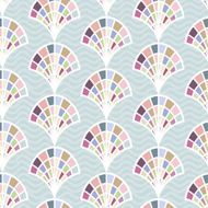 Abstract seamless pattern with shell