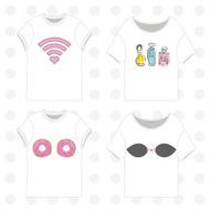 T-shirts templates set