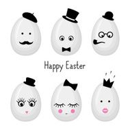 Cute Happy Easter card illustration N2