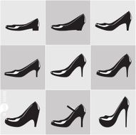 shoes icon set