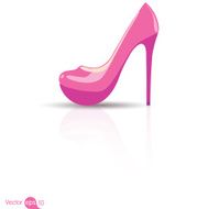 Pink high heels shoes