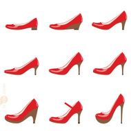 Set of women&#039;s shoes with heels N2