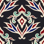 Luxury Damask seamless tiled motif vector pattern